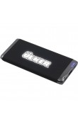 Siyah beyaz ışıklı logolu 5000 mAh ince promosyon powerbank